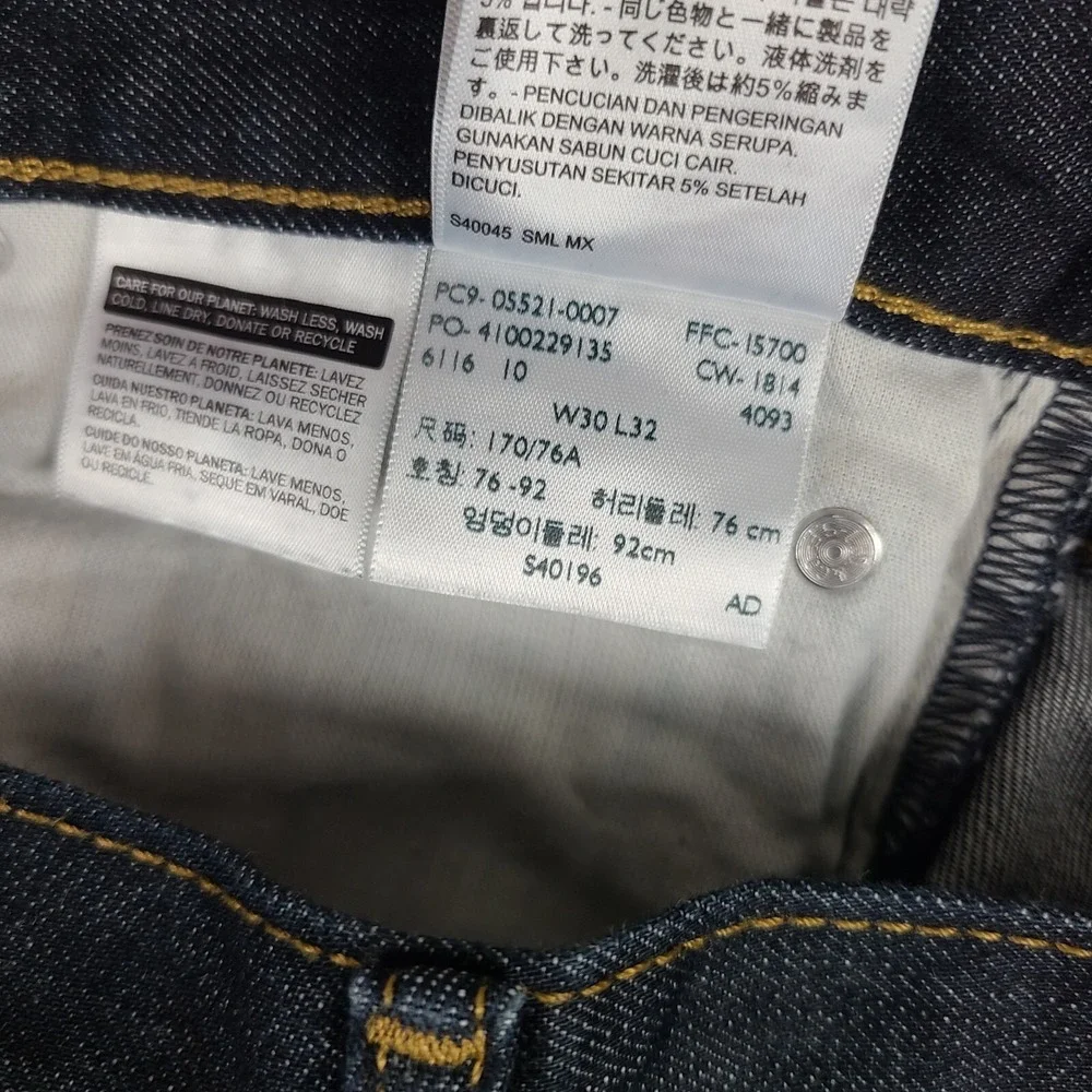 Levi's 508 Jeans Mens 30x32 Regular Tapered Fit‎ Blue Dark Wash